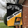 San Antonio vs Phoenix House Divided Flag, NBA House Divided Flag