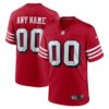 San Francisco 49ers Alternate Custom Game Jersey - Scarlet, Limited Replica Fan Edition