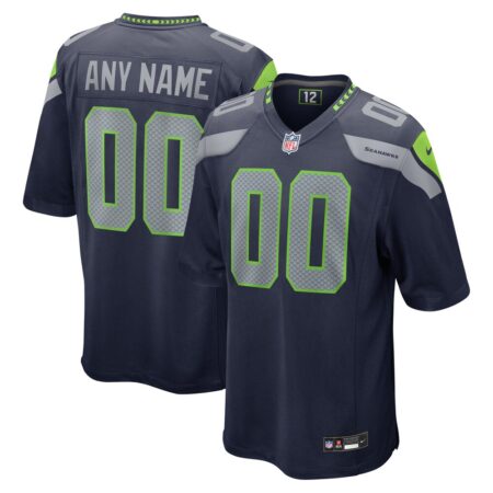 Seattle Seahawks  Custom Game Jersey – College Navy, Limited Replica Fan Edition