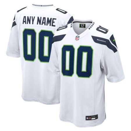 Seattle Seahawks  Custom Game Jersey – White, Limited Replica Fan Edition