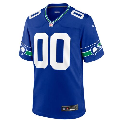Seattle Seahawks  Throwback Custom Jersey – Royal, Limited Replica Fan Edition