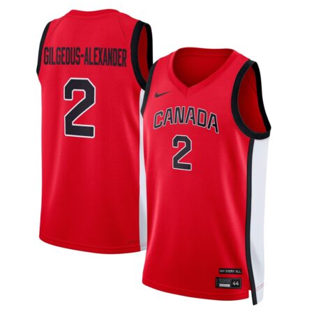 Shai Gilgeous-Alexander Canada Basketball Unisex 2024 Swingman Player Jersey – Red, Limited Replica Fan Edition