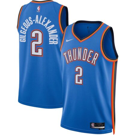 Shai Gilgeous-Alexander Oklahoma City Thunder Unisex Swingman Jersey – Icon Edition – Blue, Limited Replica Fan Edition