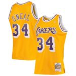 Shaquille OoNeal Los Angeles Lakers Mitchell & Ness 199697 Hardwood Classics Swingman Jersey - Gold, Limited Replica Fan Edition
