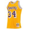 Shaquille OoNeal Los Angeles Lakers Mitchell & Ness 199697 Hardwood Classics Swingman Jersey - Gold, Limited Replica Fan Edition
