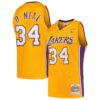 Shaquille oooneal Los Angeles Lakers Mitchell & Ness Hardwood Classics Swingman Jersey - Gold, Limited Replica Fan Edition