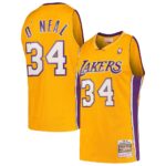 Shaquille oooneal Los Angeles Lakers Mitchell & Ness Hardwood Classics Swingman Jersey - Gold, Limited Replica Fan Edition