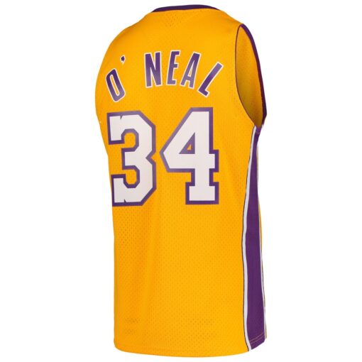 Shaquille oooneal Los Angeles Lakers Mitchell & Ness Hardwood Classics Swingman Jersey – Gold, Limited Replica Fan Edition