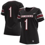 South Carolina Gamecocks Under Armour Womens Replica Football Jersey - Black, Limited Replica Fan Edition