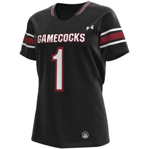 South Carolina Gamecocks Under Armour Womens Replica Football Jersey – Black, Limited Replica Fan Edition