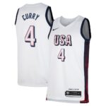 Stephen Curry Menss USA Basketball Unisex 2024 Swingman Player Jersey - White, Limited Replica Fan Edition