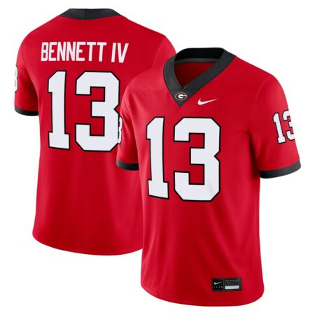 Stetson Bennett Georgia Bulldogs Nike Player Game Jersey – Red, Limited Replica Fan Edition