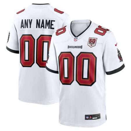 Tampa Bay Buccaneers  50th Season Custom Game Jersey – White, Limited Replica Fan Edition