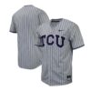 TCU Horned Frogs Nike Pinstripe Replica Baseball Jersey - Gray, Limited Replica Fan Edition
