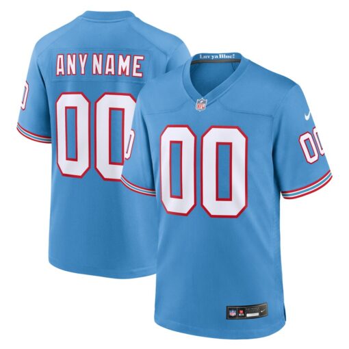 Tennessee Titans  Oilers Throwback Custom Game Jersey – Light Blue, Limited Replica Fan Edition
