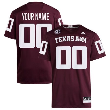 Texas A&M Aggies  Custom Home Premier Football Jersey – Maroon, Limited Replica Fan Edition