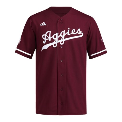 Texas A&M Aggies Reversible Retro Full-Button Baseball Jersey – Maroon, Limited Replica Fan Edition