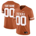 Texas Longhorns  Custom Football Game Jersey - Texas Orange, Limited Replica Fan Edition