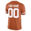 Texas Longhorns Custom Football Game Jersey - Texas Orange, Limited Replica Fan Edition