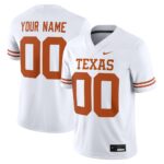 Texas Longhorns  Custom Game Jersey - White, Limited Replica Fan Edition
