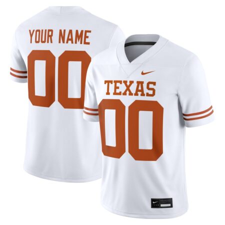 Texas Longhorns  Custom Game Jersey – White, Limited Replica Fan Edition