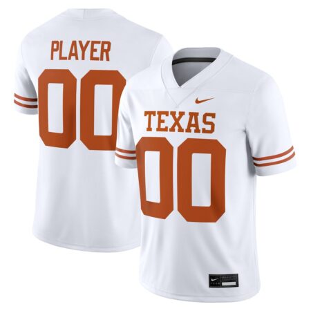 Texas Longhorns Nike NIL Pick-A-Player Game Jersey – White, Limited Replica Fan Edition