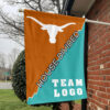 Texas-Longhorns vs Custom Team House Divided Flag, College Custom Flag