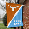 Texas-Longhorns vs Custom Team House Divided Flag, Custom College Flag