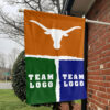 Texas-Longhorns vs Custom Team House Divided Flag, Custom Game Day Flag