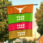 Texas-Longhorns vs Custom Team House Divided Flag, Custom Rival Flag