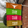 Texas-Longhorns vs Custom Team House Divided Flag, Custom Rival Flag