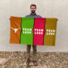 Texas-Longhorns vs Custom Team House Divided Flag, Custom Rival Flag