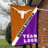 Texas-Longhorns vs Custom Team House Divided Flag, Custom Split Flag