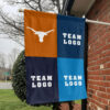Texas-Longhorns vs Custom Team House Divided Flag, NCAA College Rivalry Flag 1 Texas-Longhorns vs Custom Team House Divided Flag, NCAA College Rivalry Flag