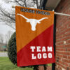 Texas-Longhorns vs Custom Team House Divided Flag, NCAA Custom Flag 1 Texas-Longhorns vs Custom Team House Divided Flag, NCAA Custom Flag