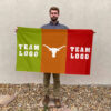 Texas-Longhorns vs Custom Team House Divided Flag, NCAA Two Team Flag 2 Texas-Longhorns vs Custom Team House Divided Flag, NCAA Two Team Flag