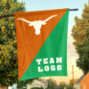 Texas-Longhorns vs Custom Team House Divided Flag, Personalized College Flag