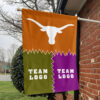 Texas-Longhorns vs Custom Team House Divided Flag, Personalized Game Day Flag 1 Texas-Longhorns vs Custom Team House Divided Flag, Personalized Game Day Flag