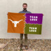 Texas-Longhorns vs Custom Team House Divided Flag, Personalized Game Day Flag 2 Texas-Longhorns vs Custom Team House Divided Flag, Personalized Game Day Flag
