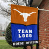 Texas-Longhorns vs Custom Team House Divided Flag, Personalized House Flag 1 Texas-Longhorns vs Custom Team House Divided Flag, Personalized House Flag