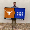 Texas-Longhorns vs Custom Team House Divided Flag, Personalized House Flag 2 Texas-Longhorns vs Custom Team House Divided Flag, Personalized House Flag
