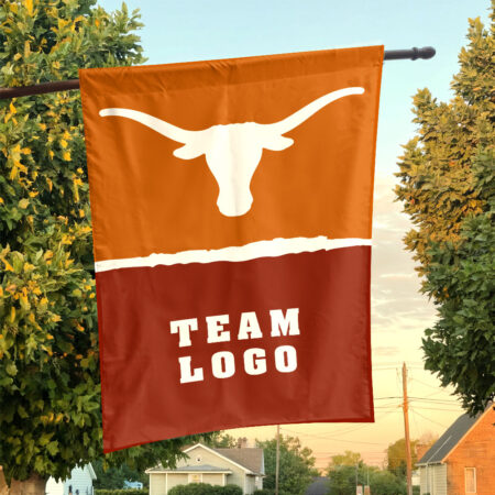 Texas-Longhorns vs Custom Team House Divided Flag, Personalized NCAA Flag