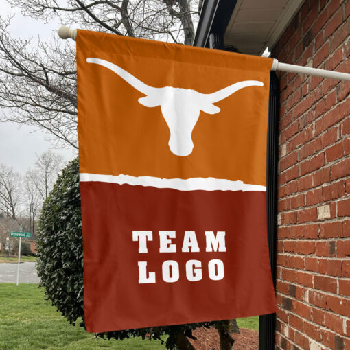 Texas-Longhorns vs Custom Team House Divided Flag, Personalized NCAA Flag Texas-Longhorns vs Custom Team House Divided Flag, Personalized NCAA Flag