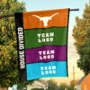 Texas-Longhorns vs Custom Team House Divided Flag, Personalized Rival Flag