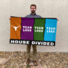 Texas-Longhorns vs Custom Team House Divided Flag, Personalized Rival Flag 2 Texas-Longhorns vs Custom Team House Divided Flag, Personalized Rival Flag