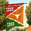 Texas-Longhorns vs Custom Team House Divided Flag, Personalized Spirit Flag