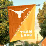 Texas-Longhorns vs Custom Team House Divided Flag, Personalized Split Flag