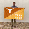 Texas-Longhorns vs Custom Team House Divided Flag, Personalized Split Flag 2 Texas-Longhorns vs Custom Team House Divided Flag, Personalized Split Flag