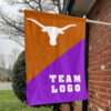 Texas-Longhorns vs Custom Team House Divided Flag, Personalized Team Flag 1 Texas-Longhorns vs Custom Team House Divided Flag, Personalized Team Flag