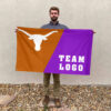 Texas-Longhorns vs Custom Team House Divided Flag, Personalized Team Flag 2 Texas-Longhorns vs Custom Team House Divided Flag, Personalized Team Flag